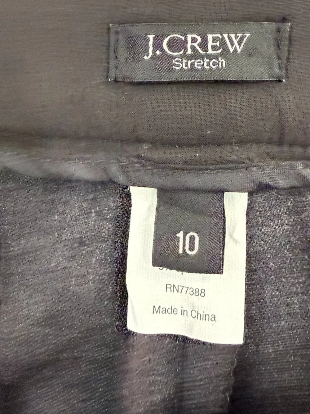 J.Crew Minnie Pant Bi-Stretch Wool Charcoal Gray Size 10